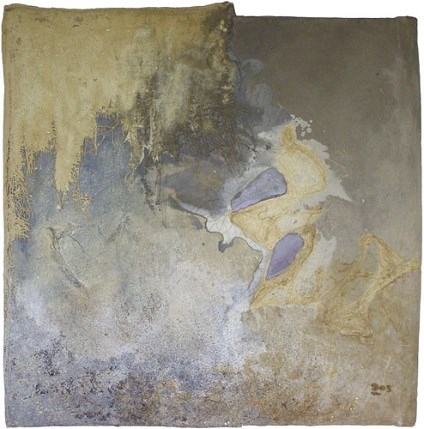 'Smeltende stenen' 100 x 100 cm, Rob van Leeuwen